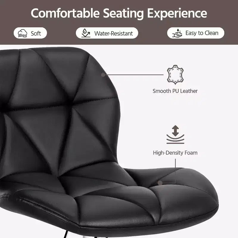 Yaheetech Lot de 2 tabourets de bar pivotants réglables modernes en cuir PU avec dossier