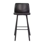 Flash Furniture Caleb Tabourets de bar modernes sans accoudoirs de 76,2 cm de hauteur commerciale avec repose-pieds et cadres en fer mat, lot de 2