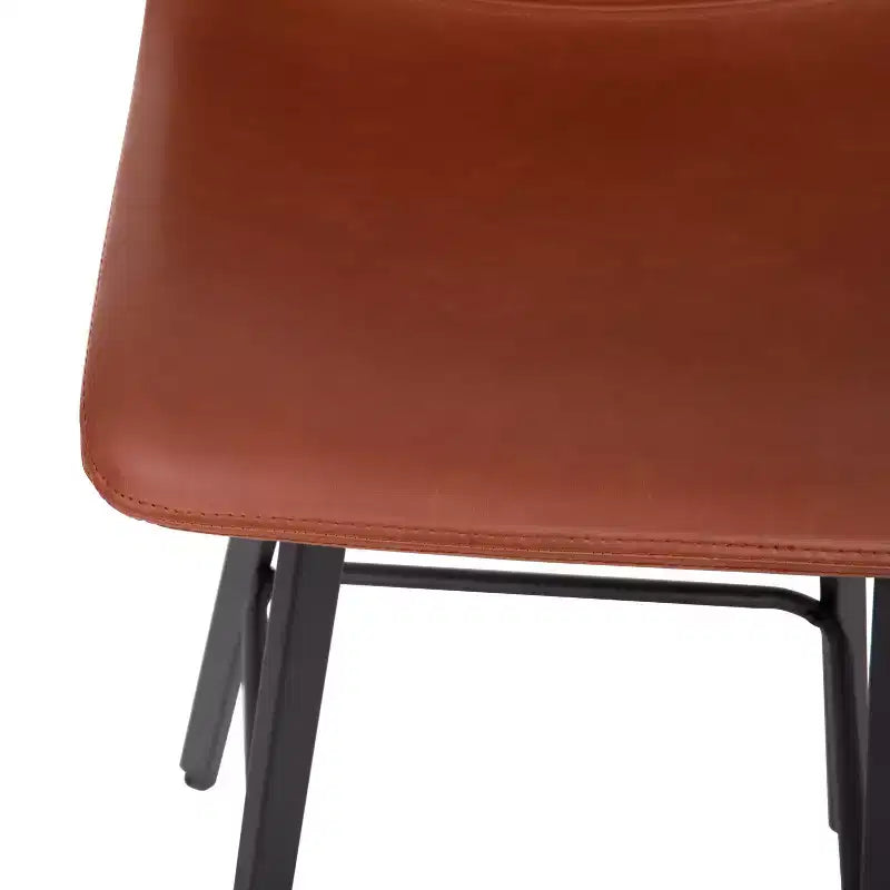 Flash Furniture Caleb Tabourets de bar modernes sans accoudoirs de 76,2 cm de hauteur commerciale avec repose-pieds et cadres en fer mat, lot de 2