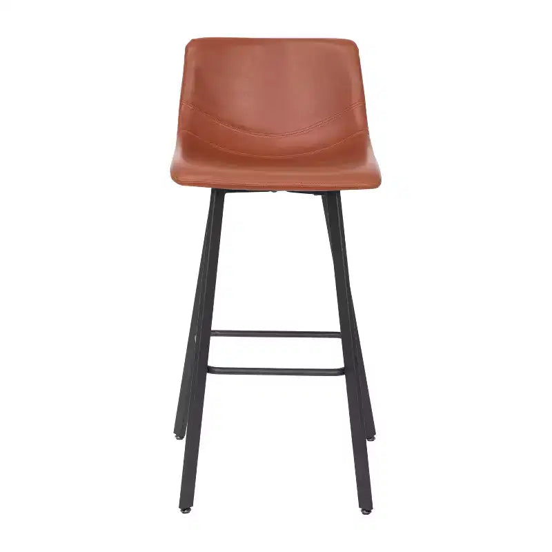 Flash Furniture Caleb Tabourets de bar modernes sans accoudoirs de 76,2 cm de hauteur commerciale avec repose-pieds et cadres en fer mat, lot de 2