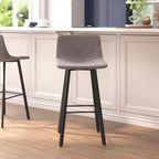 Flash Furniture Caleb Tabourets de bar modernes sans accoudoirs de 76,2 cm de hauteur commerciale avec repose-pieds et cadres en fer mat, lot de 2