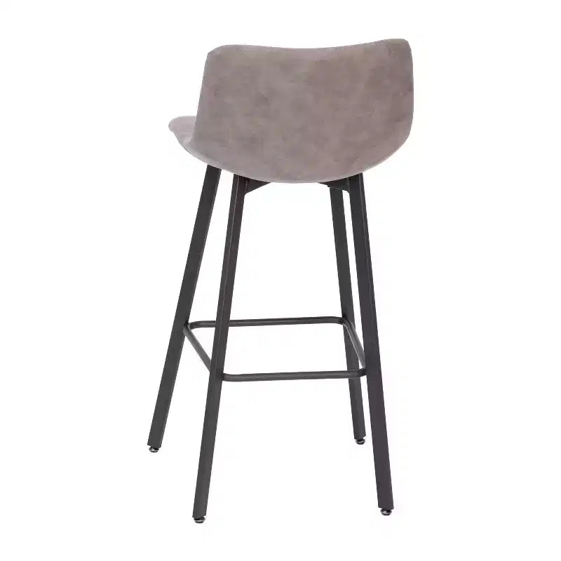 Flash Furniture Caleb Tabourets de bar modernes sans accoudoirs de 76,2 cm de hauteur commerciale avec repose-pieds et cadres en fer mat, lot de 2