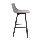 Flash Furniture Caleb Tabourets de bar modernes sans accoudoirs de 76,2 cm de hauteur commerciale avec repose-pieds et cadres en fer mat, lot de 2