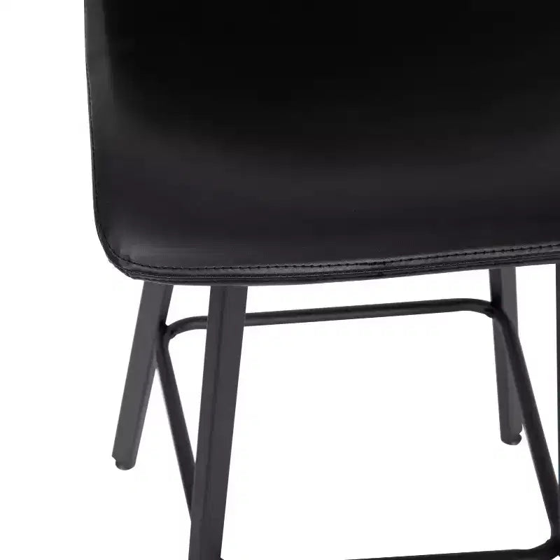 Flash Furniture Caleb Tabourets de bar modernes sans accoudoirs de 76,2 cm de hauteur commerciale avec repose-pieds et cadres en fer mat, lot de 2
