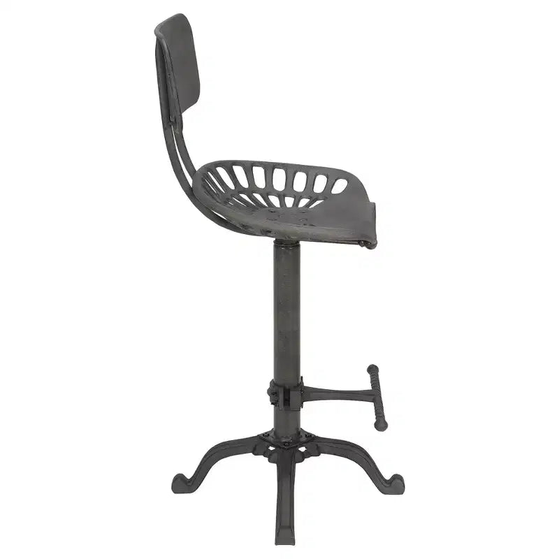 Tabouret de bar réglable avec dossier Carolina Living Austin, hauteur comptoir, assise tracteur