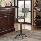Tabouret de bar réglable avec dossier Carolina Living Austin, hauteur comptoir, assise tracteur