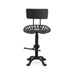 Tabouret de bar réglable avec dossier Carolina Living Austin, hauteur comptoir, assise tracteur