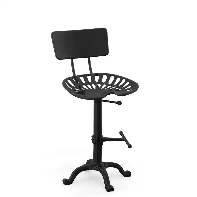 Tabouret de bar réglable avec dossier Carolina Living Austin, hauteur comptoir, assise tracteur