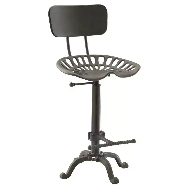 Tabouret de bar réglable avec dossier Carolina Living Austin, hauteur comptoir, assise tracteur