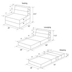 Novogratz The Flower Chaise longue et fauteuil modulaires
