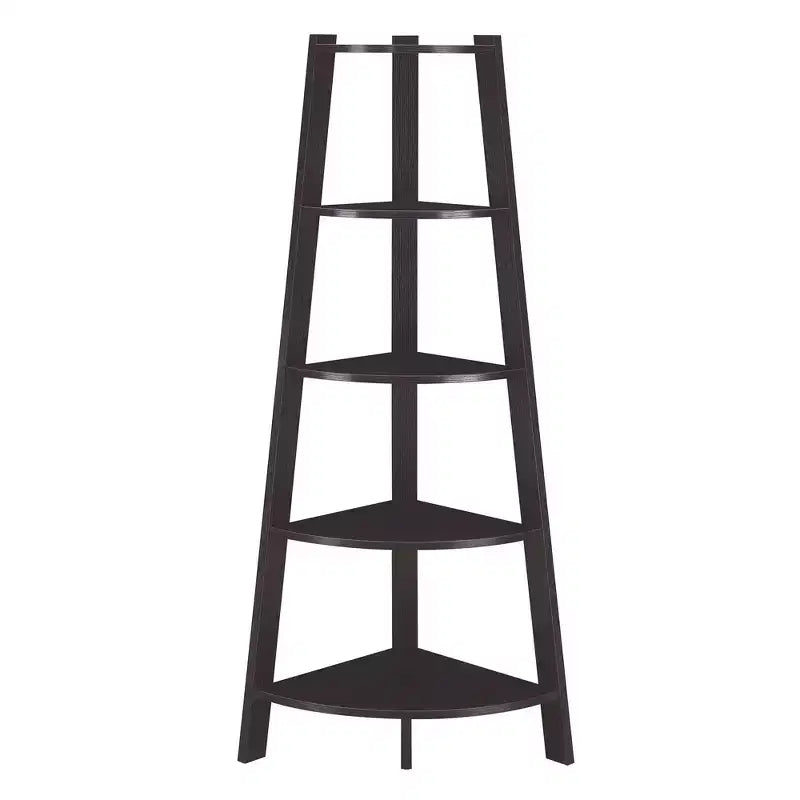 62 Newport 5 Tier Wide Corner Bookcase - Breighton Home