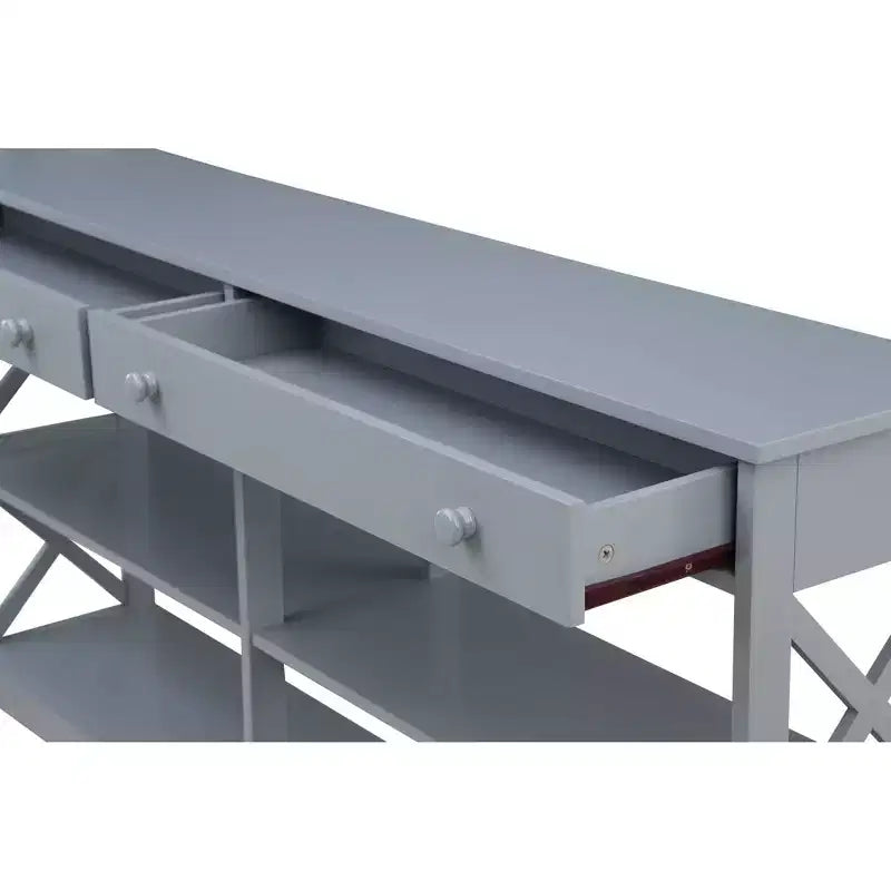 Console 2 tiroirs avec étagères 60 Oxford - Breighton Home
