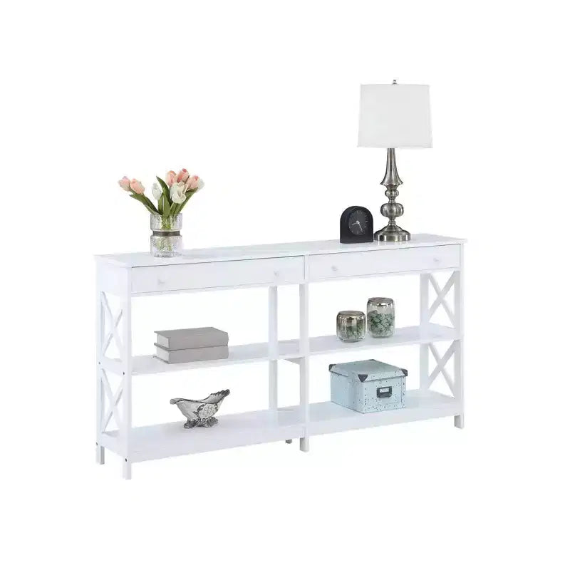Console 2 tiroirs avec étagères 60 Oxford - Breighton Home