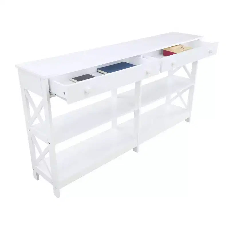 Console 2 tiroirs avec étagères 60 Oxford - Breighton Home