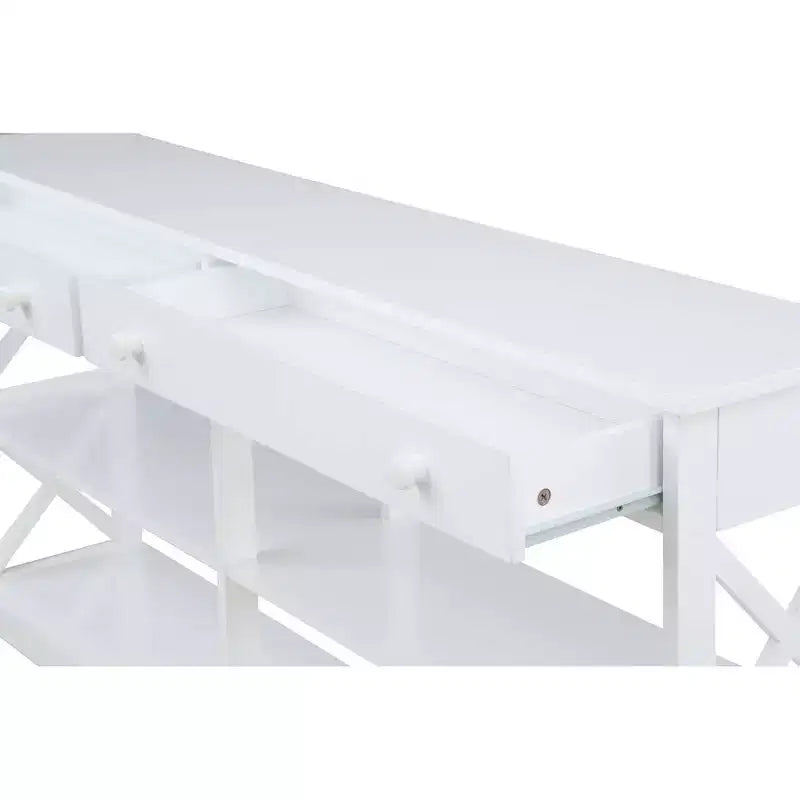 Console 2 tiroirs avec étagères 60 Oxford - Breighton Home