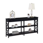 Console 2 tiroirs avec étagères 60 Oxford - Breighton Home