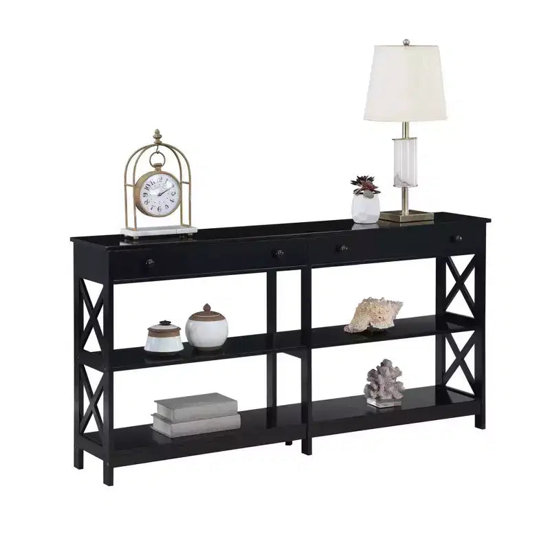 Console 2 tiroirs avec étagères 60 Oxford - Breighton Home