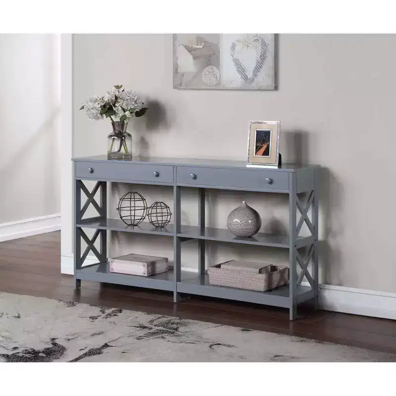 Console 2 tiroirs avec étagères 60 Oxford - Breighton Home