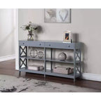 Console 2 tiroirs avec étagères 60 Oxford - Breighton Home