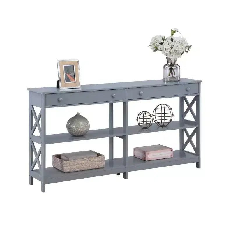 Console 2 tiroirs avec étagères 60 Oxford - Breighton Home