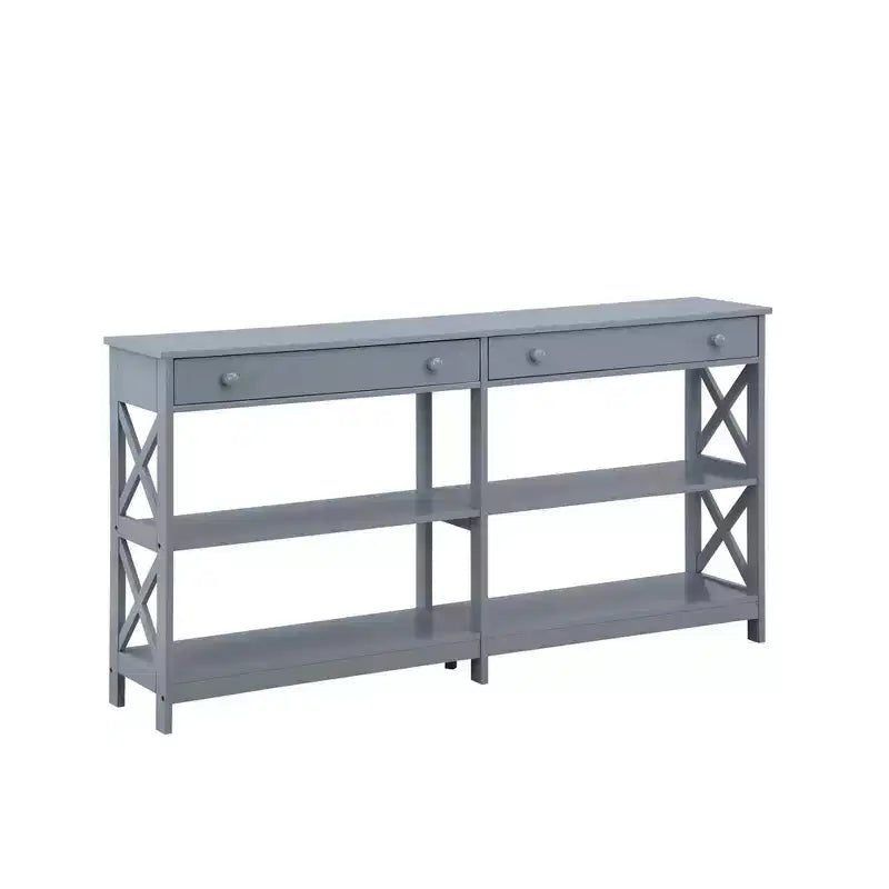 Console 2 tiroirs avec étagères 60 Oxford - Breighton Home