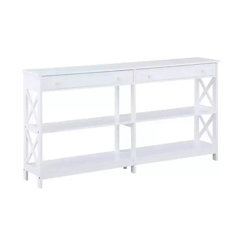 Console 2 tiroirs avec étagères 60 Oxford - Breighton Home