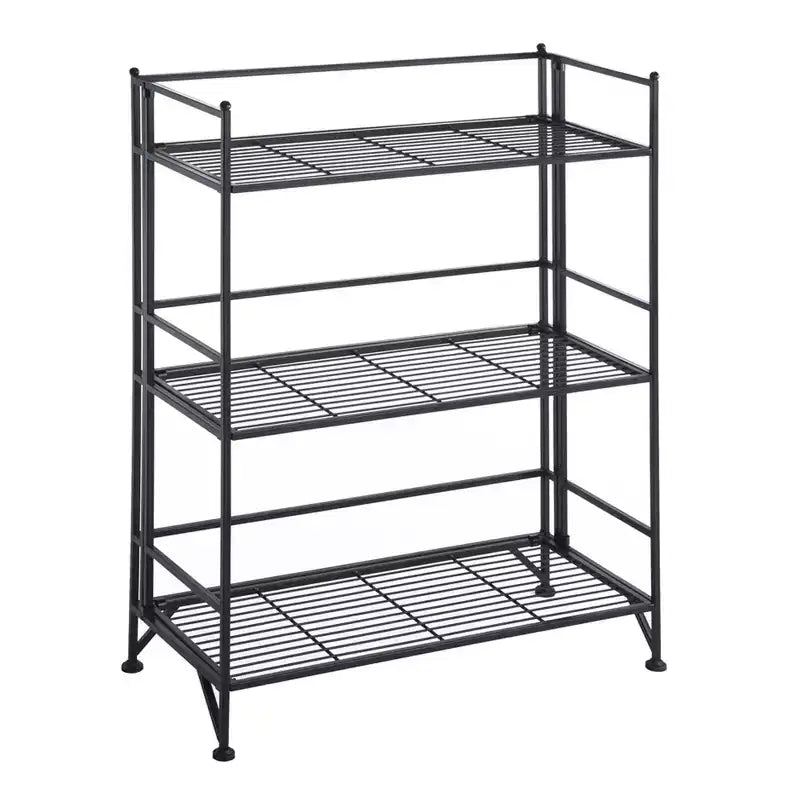 32.5 Breighton Home FlexiSpace 3-Tier Wide Foldable Metal Shelf