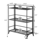 32,5 Breighton Home FlexiSpace Étagère métallique pliable large à 3 niveaux