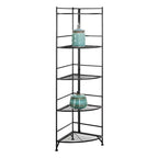 Étagère d'angle en métal pliable à 5 niveaux 57,5 po – Breighton Home