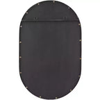 Miroir Mural Décoratif Ovale Rapido Uttermost Cadre en Fer Noir Mat Moderne 24 Pouces de Large pour Salle de Bain Chambre Salon Bureau Entrée de Maison