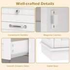Meuble de cuisine Costway en bois avec poubelle basculante, tiroir et étagère de rangement Noir/Blanc/Café/Gris