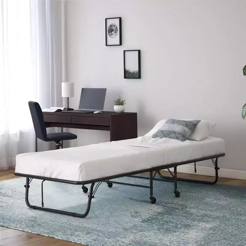 Lit d'appoint pliant Signature Sleep Barry avec matelas de 10 cm, une place