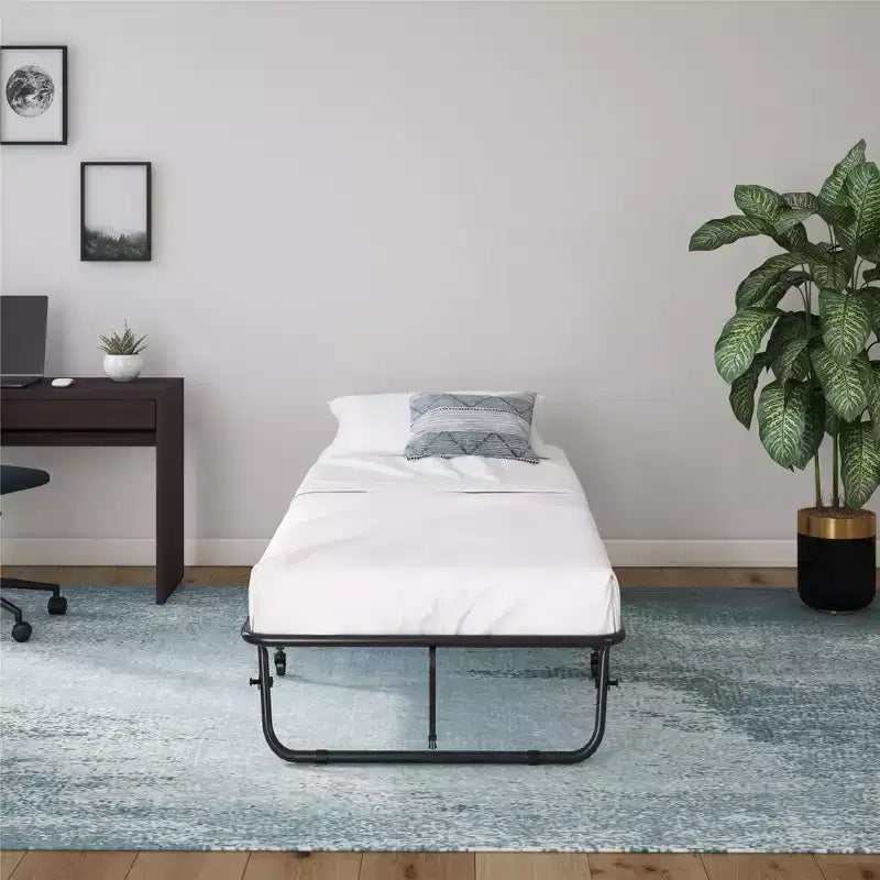 Lit d'appoint pliant Signature Sleep Barry avec matelas de 10 cm, une place