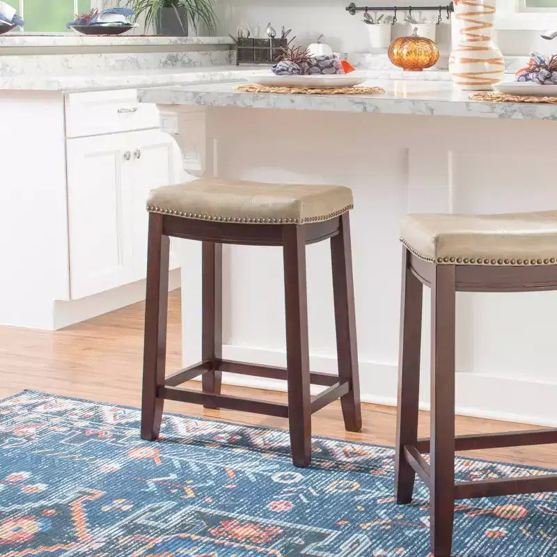 Lot de 2 tabourets de bar hauteur comptoir Claridge - Linon