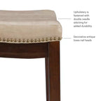 Lot de 2 tabourets de bar hauteur comptoir Claridge - Linon