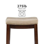 Lot de 2 tabourets de bar hauteur comptoir Claridge - Linon