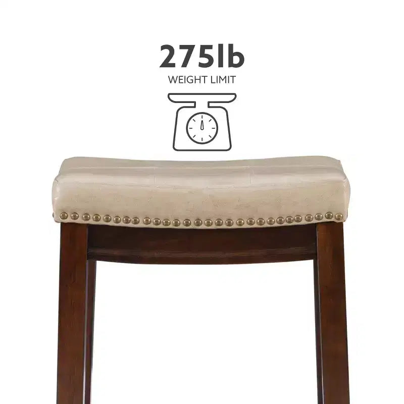Lot de 2 tabourets de bar hauteur comptoir Claridge - Linon