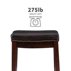 Lot de 2 tabourets de bar hauteur comptoir Claridge - Linon