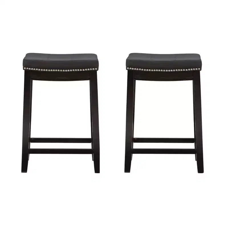 Lot de 2 tabourets de bar hauteur comptoir Claridge - Linon