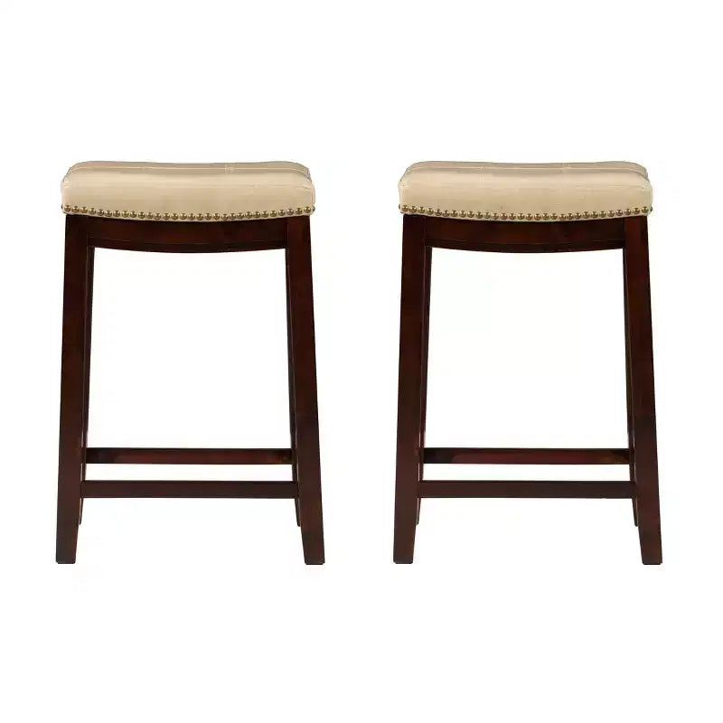 Lot de 2 tabourets de bar hauteur comptoir Claridge - Linon