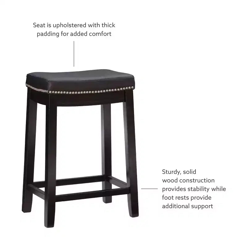Lot de 2 tabourets de bar hauteur comptoir Claridge - Linon