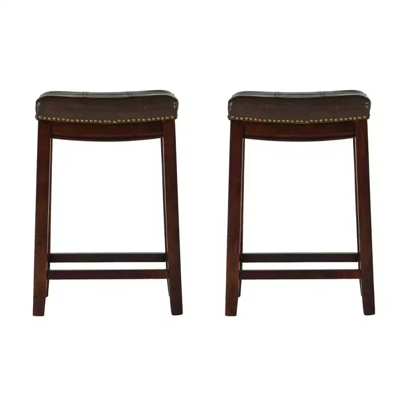Lot de 2 tabourets de bar hauteur comptoir Claridge - Linon