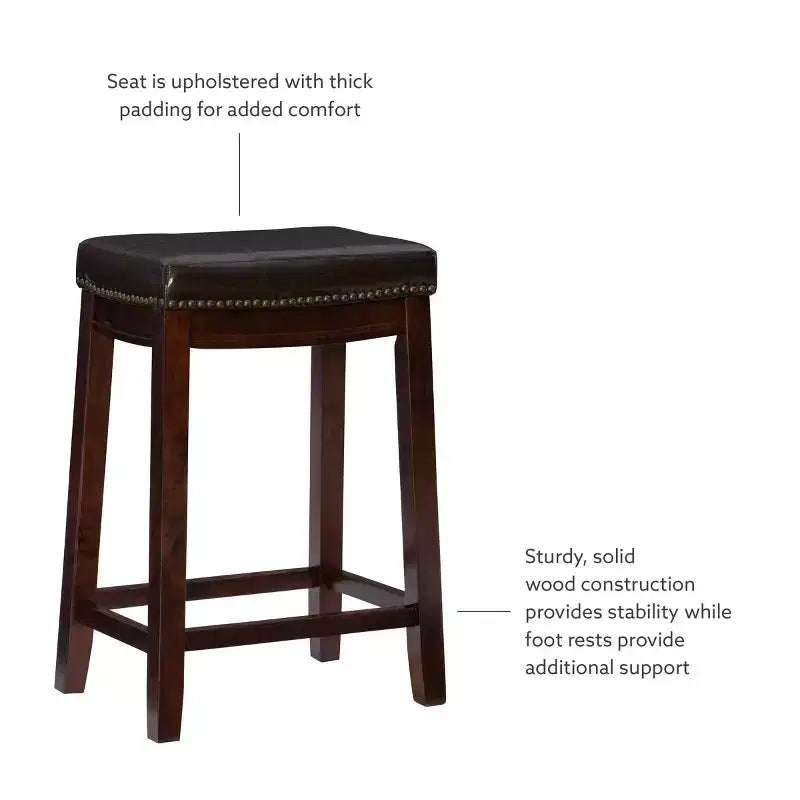 Lot de 2 tabourets de bar hauteur comptoir Claridge - Linon