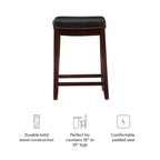 Lot de 2 tabourets de bar hauteur comptoir Claridge - Linon