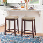 Lot de 2 tabourets de bar hauteur comptoir Claridge - Linon