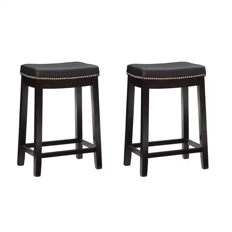 Lot de 2 tabourets de bar hauteur comptoir Claridge - Linon