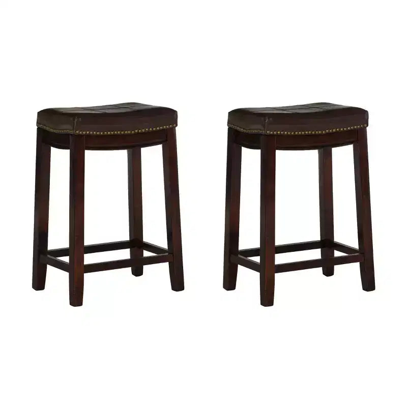 Lot de 2 tabourets de bar hauteur comptoir Claridge - Linon