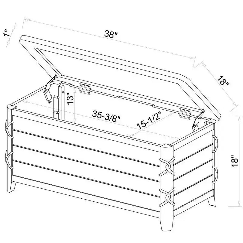 Commode-coffre en cèdre Haven Rope - Powell