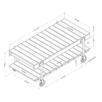 Table Basse 1 Étagère Huntingdale Industrial - miBasics
