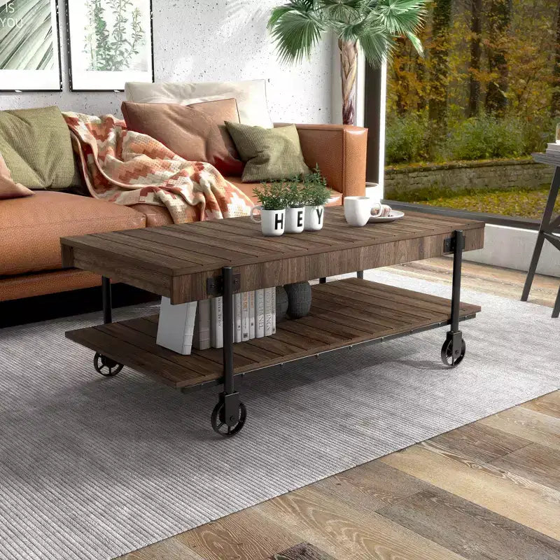 Table Basse 1 Étagère Huntingdale Industrial - miBasics